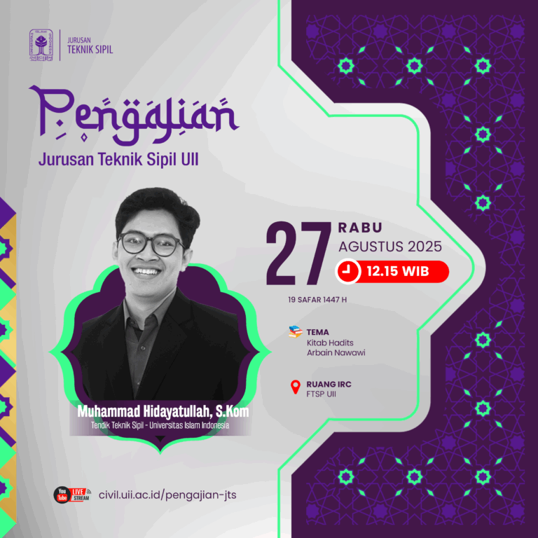 Pengajian Jurusan Teknik Sipil – Rabu 27 Agustus 2025