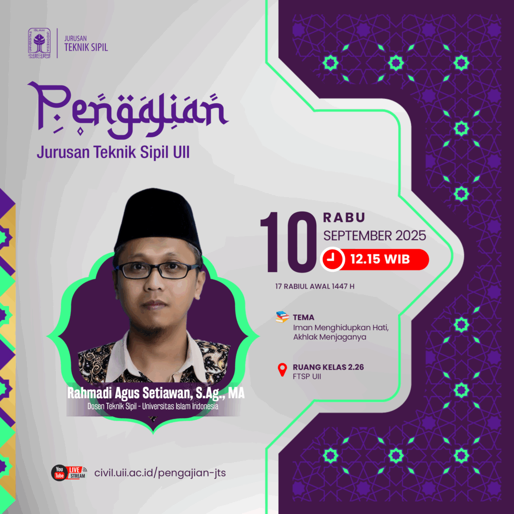 Pengajian Jurusan Teknik Sipil – Rabu 10 September 2025