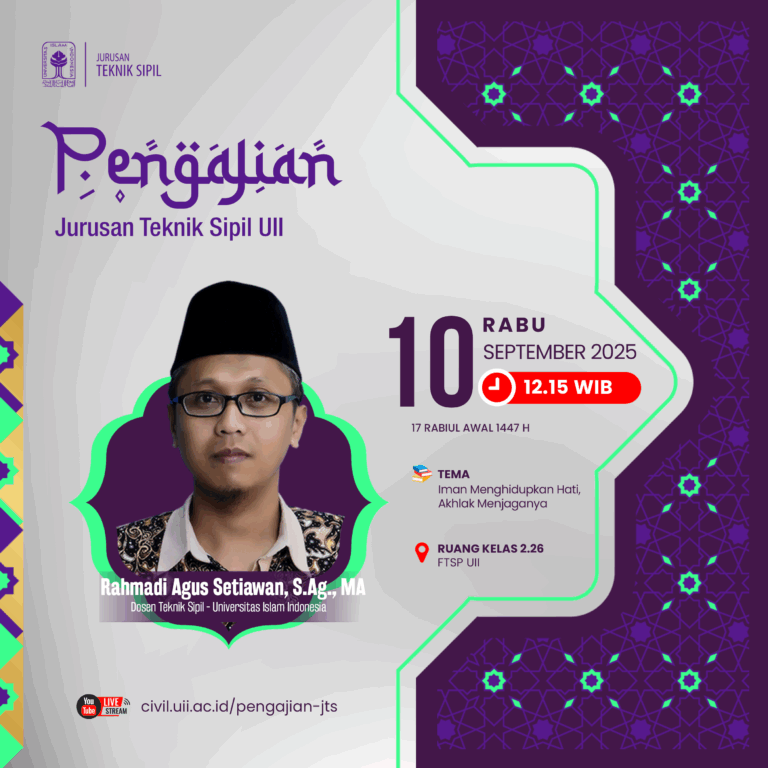 Pengajian Jurusan Teknik Sipil – Rabu 10 September 2025