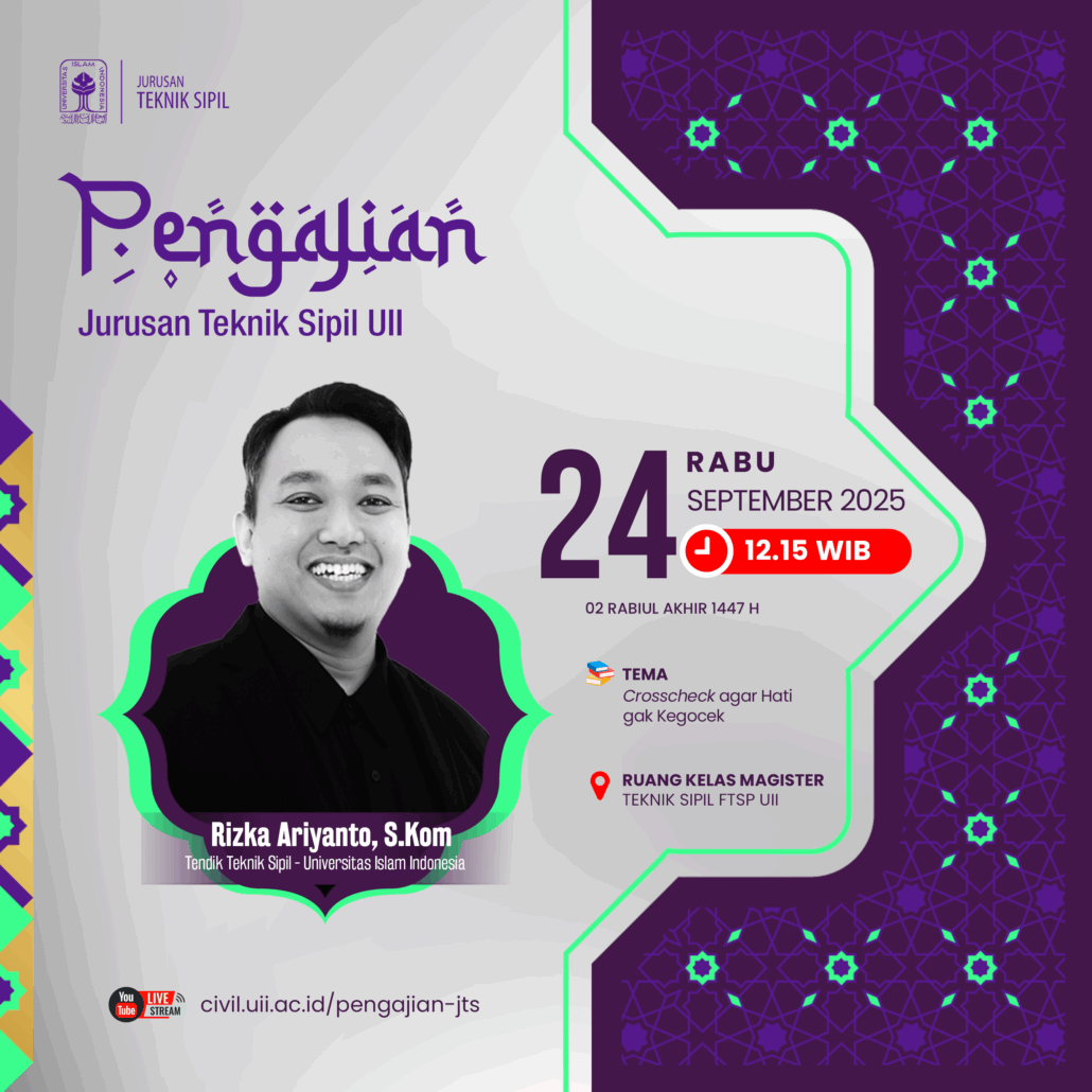 Pengajian Jurusan Teknik Sipil – Rabu 24 September 2025