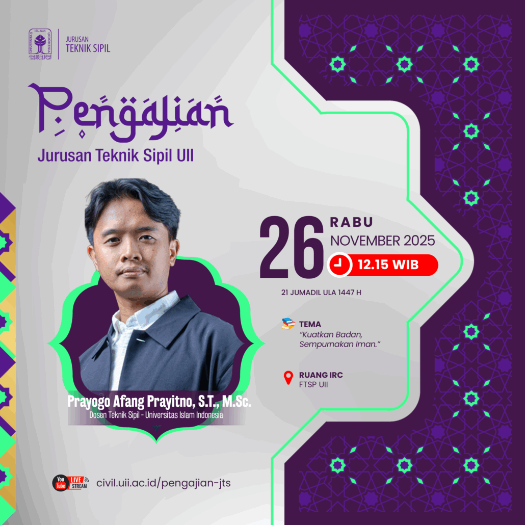 Pengajian Jurusan Teknik Sipil – Rabu 26 November 2025